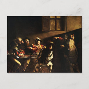 Caravaggio - The Calling of Saint Matthew Postcard