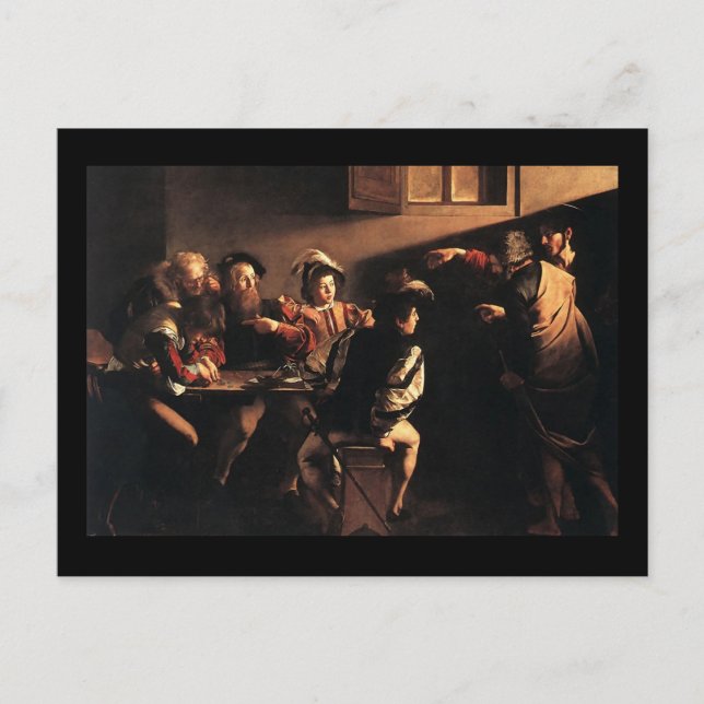 Caravaggio The Calling Of Saint Matthew Postcard (Front)