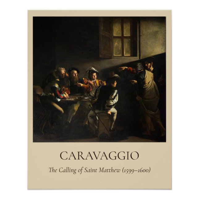 Caravaggio — The Calling of St. Matthew Poster (Front)