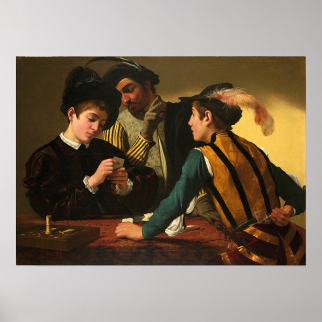 Caravaggio - The Cardsharps Poster (Front)