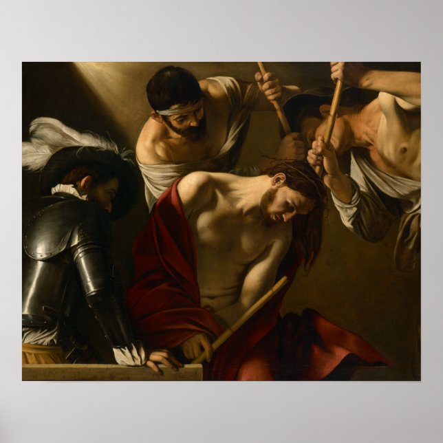 Caravaggio - The Crowning with Thorns Poster (Front)