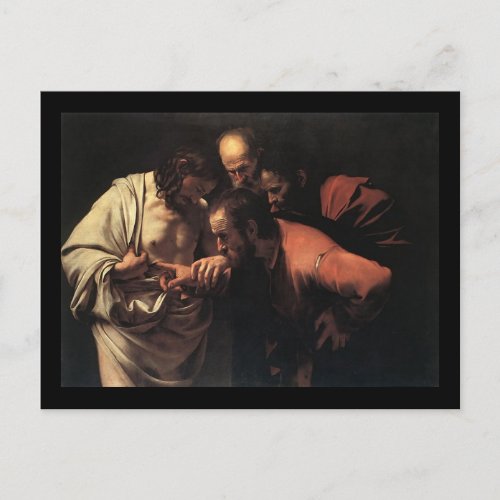 Caravaggio The Incredulity Of Saint Thomas Postcard