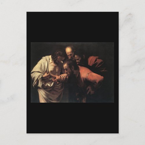 Caravaggio The Incredulity Of Saint Thomas Postcard
