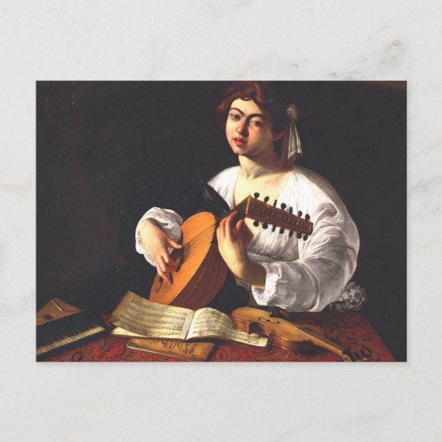 Caravaggio - The Lute Player Postcard (Front)