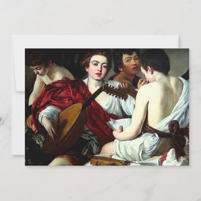 Caravaggio The Musicians Invitations (Front)