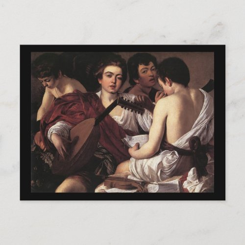 Caravaggio The Musicians Postcard