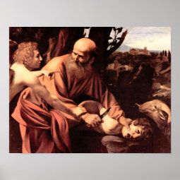 Caravaggio-The sacrifice of Isaac's Poster | Zazzle