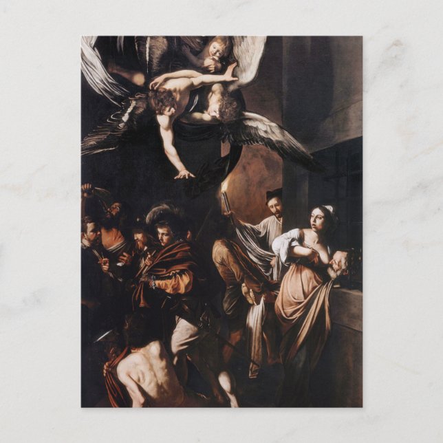 Caravaggio - The seven Works of Mercy Painting Postcard (Front)