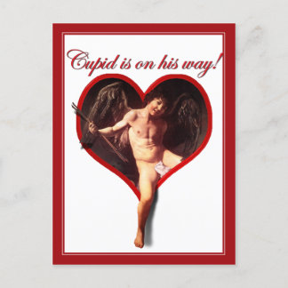 Caravaggio's Cupid's Coming  for Valentine's Day Holiday Postcard