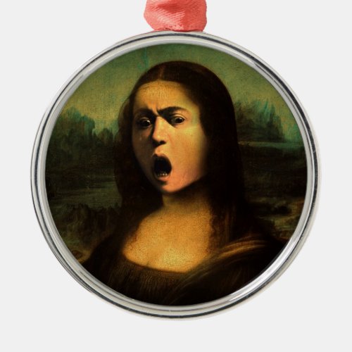 Caravaggios Mona Lisa Metal Ornament