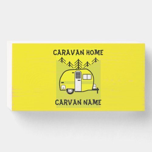 Caravan Art gifts _ Love My Caravan Coffee Mug Doo Wooden Box Sign
