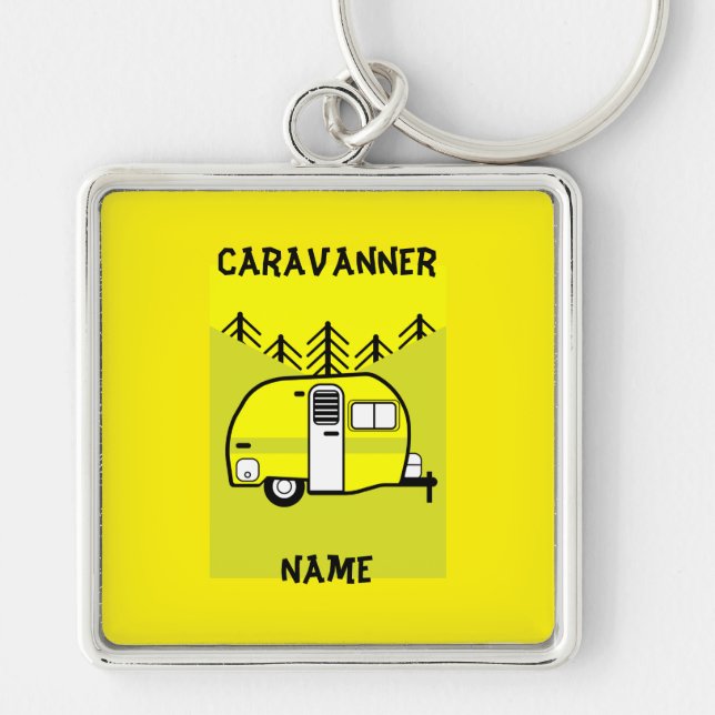 Caravan Art gifts  Love My Caravan  Keychain (Front)