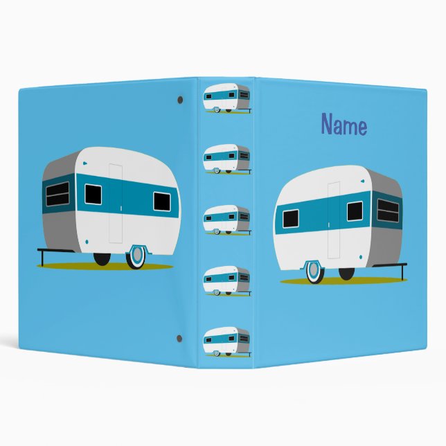 Caravan Camper RV Thunder_Cove 3 Ring Binder (Background)