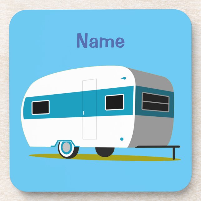 Caravan Camper RV Thunder_Cove  Beverage Coaster (Front)