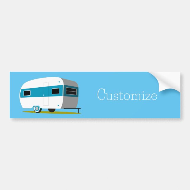 Caravan Camper RV Thunder_Cove Bumper Sticker (Front)