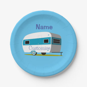 Caravan Camper RV Thunder_Cove Paper Plates
