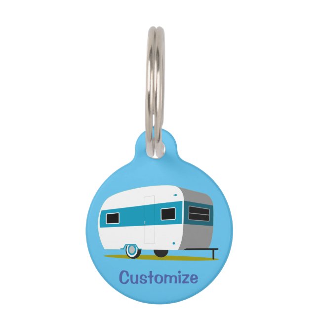 Caravan Camper RV Thunder_Cove  Pet ID Tag (Back)