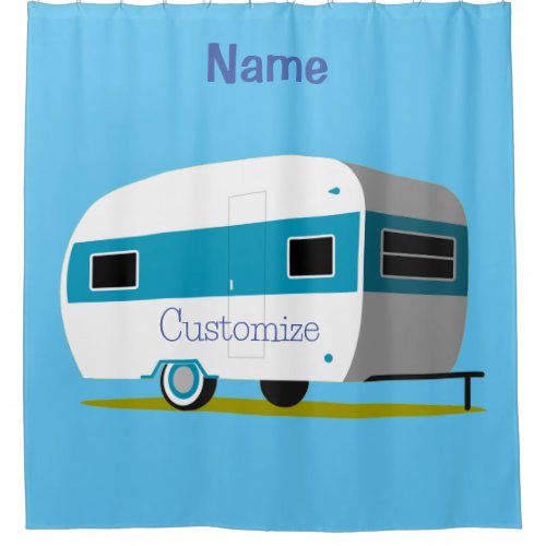 Caravan Camper RV Thunder_Cove  Shower Curtain