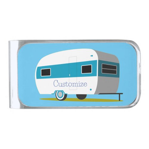 Caravan Camper RV Thunder_Cove Silver Finish Money Clip