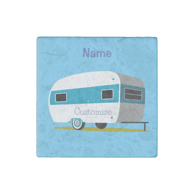 Caravan Camper RV Thunder_Cove  Stone Magnet (Front)