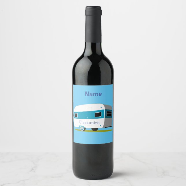 Caravan Camper RV Thunder_Cove Wine Label (Front)