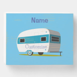 Caravan Camper RV Thunder_Cove Wooden Box Sign