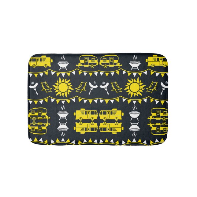 Caravan Camping Decor Bath Mat (Front)