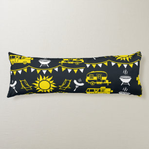 Caravan Camping Decor Body Pillow