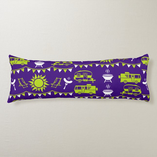Caravan Camping Decor Body Pillow (Front)