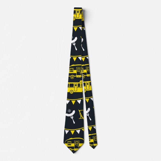 Caravan Camping Decor Neck Tie (Front)