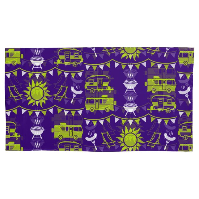 Caravan Camping Decor Pillow Case (Front-Left)