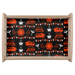 Caravan Camping Decor Serving Tray