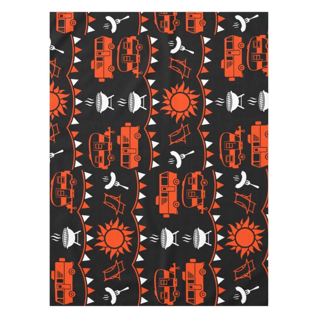 Caravan Camping Decor Tablecloth (Front)