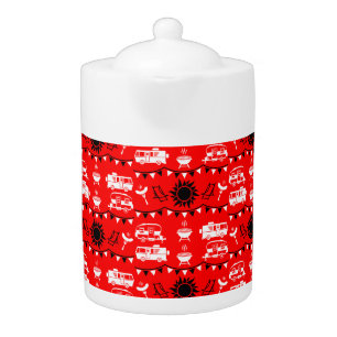 Caravan Camping Decor Teapot