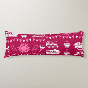 Caravan Camping Home Decor Body Pillow
