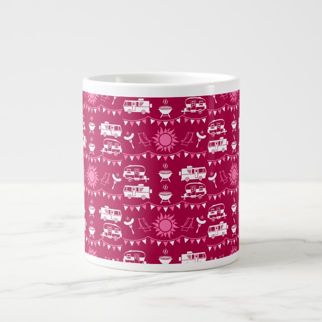 Caravan Camping Home Decor Giant Coffee Mug (Front)