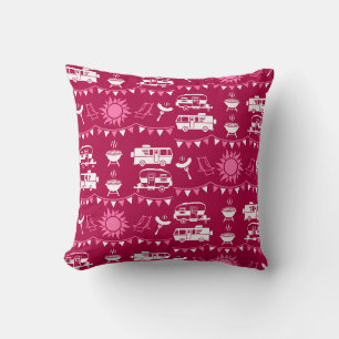 Caravan Camping Home Decor Throw Pillow