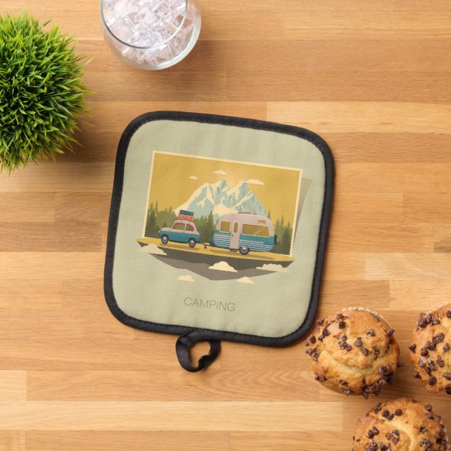 Caravan Camping Pot Holder (Top Down)