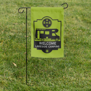 Caravan Campsite Business  Garden Flag