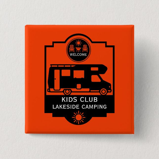 Caravan Campsite Promotion Button (Front)