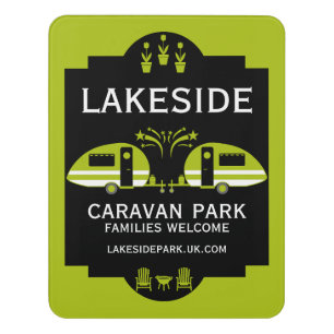 Caravan Campsite Promotion Door Sign