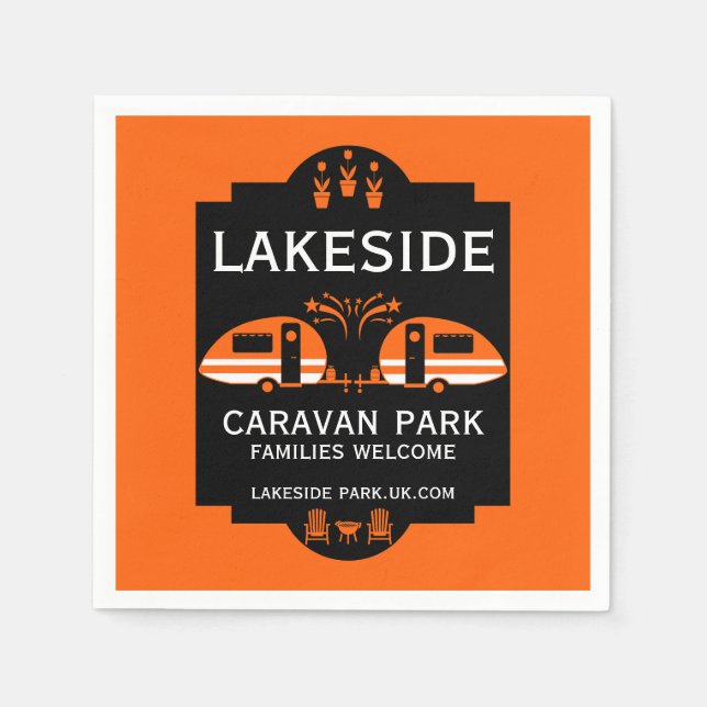Caravan Campsite Promotion Napkins (Front)