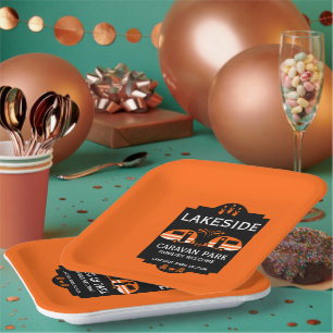 Caravan Campsite Promotion Paper Plates