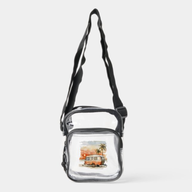 Caravan Clear Crossbody Bag (Front)
