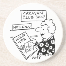Caravan Club Shop Hosiery Hold-Ups Cartoon Coaster