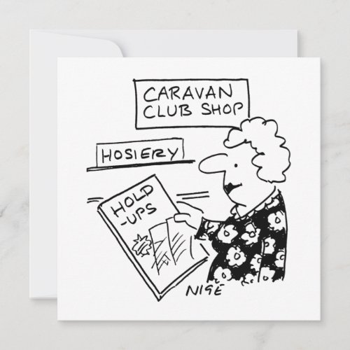 Caravan Club Shop Hosiery Hold_Ups Cartoon Holiday Card