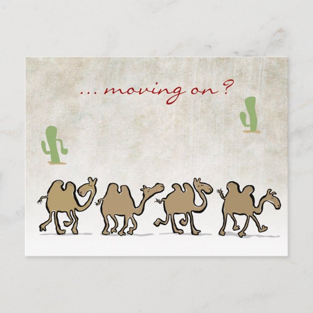caravan - customizable text announcement postcard (Front)