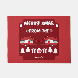 Caravan Happy Christmas Camping Doormat