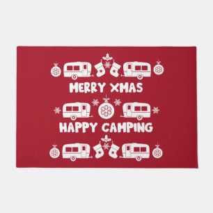Caravan Happy Christmas Camping Doormat