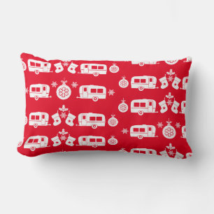 Caravan Happy Christmas Camping   Lumbar Pillow